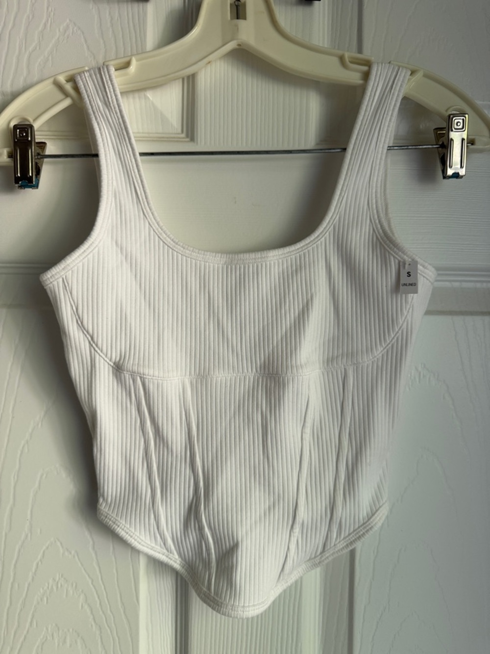 Victoria's Secret White Ribbed Tank Bodysuit